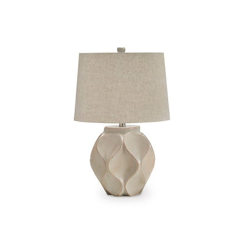 Edselham Distressed Cream Table Lamp QK1100606