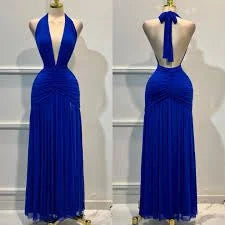 Elysian Plunge Gown - Royal Blue