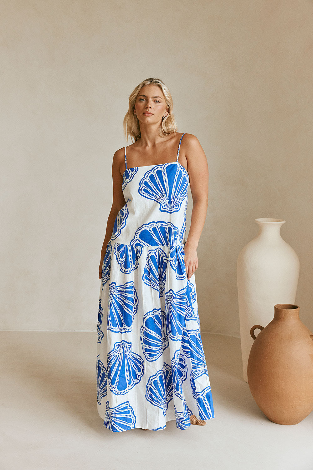 SAMPLE-Bette Dress - Seashell
