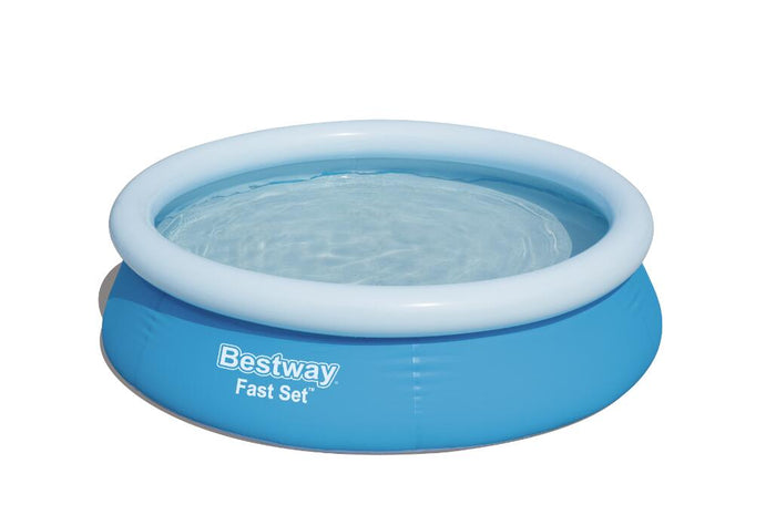 Fast Set 8' x 24" Round Above Ground Pool Liner Replacement, Blue