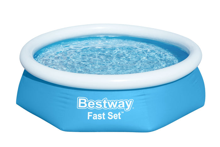 Fast Set 8' x 26" Round Above Ground Pool Liner Replacement, Blue