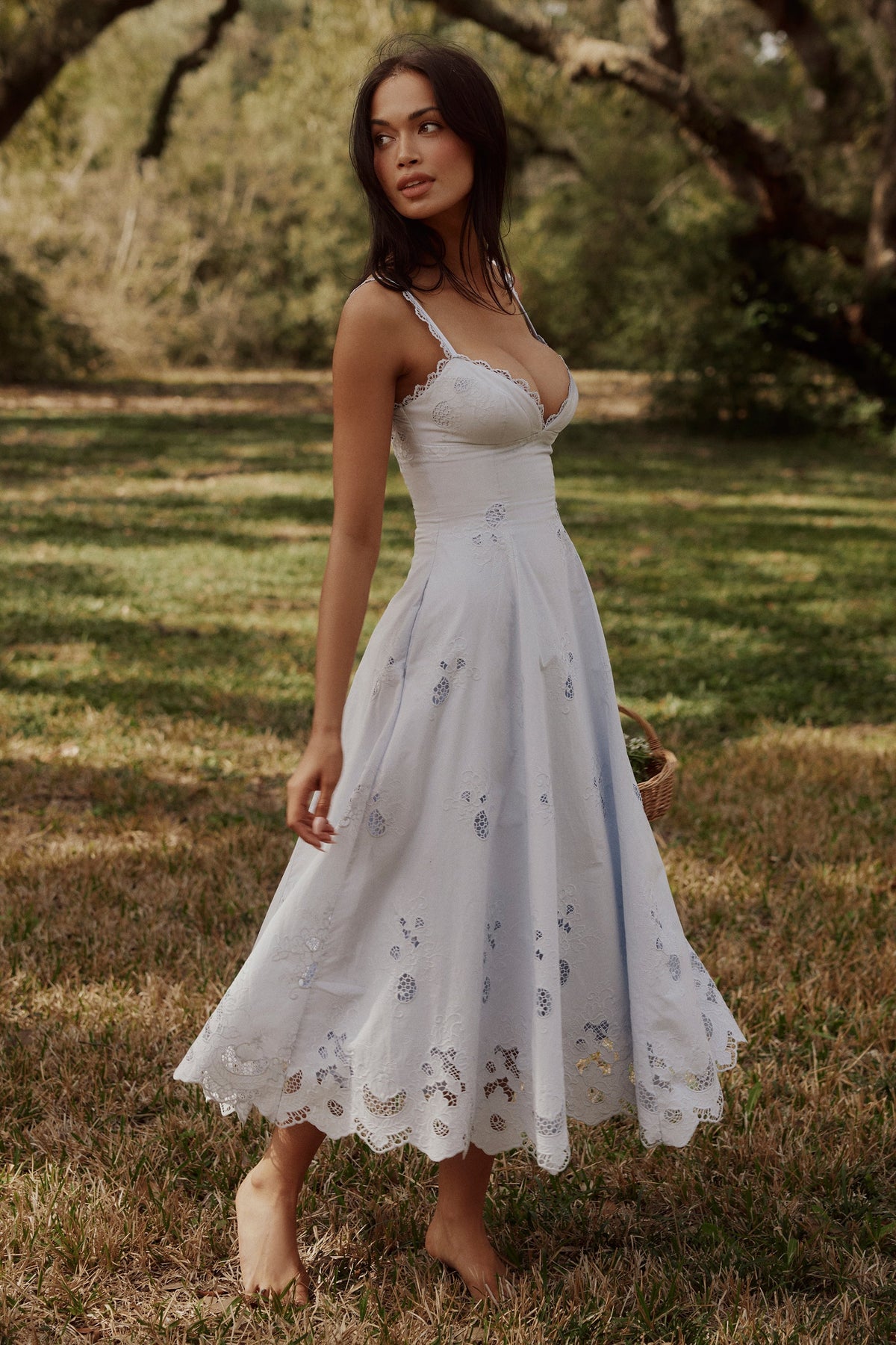 bluebell lace + cotton broderie anglais midi sundress