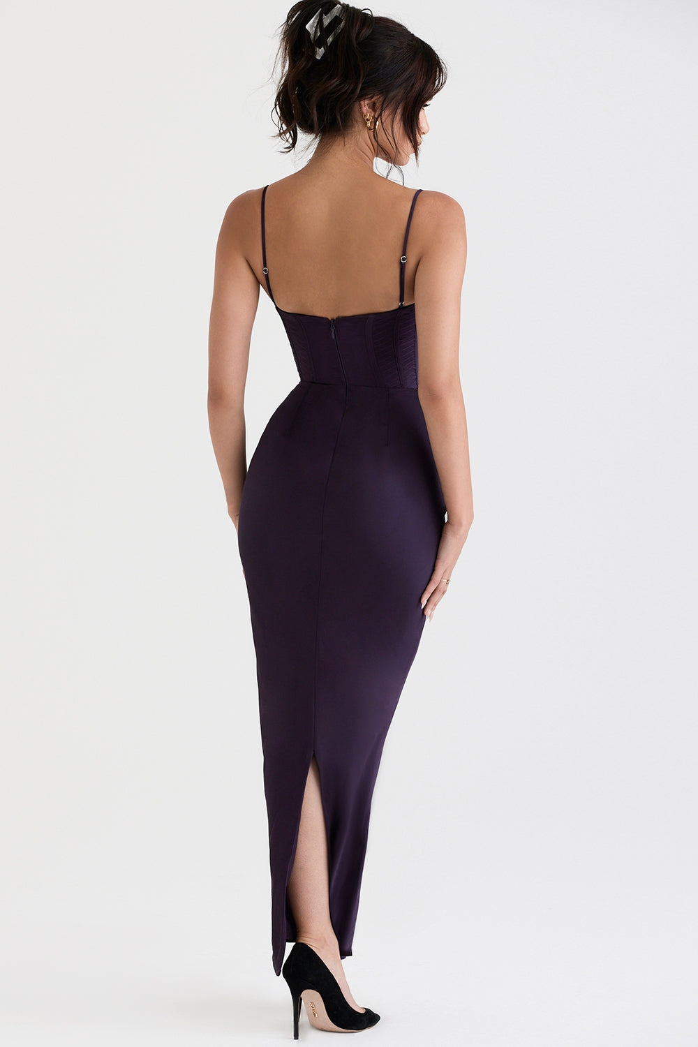 night shade corset maxi dress