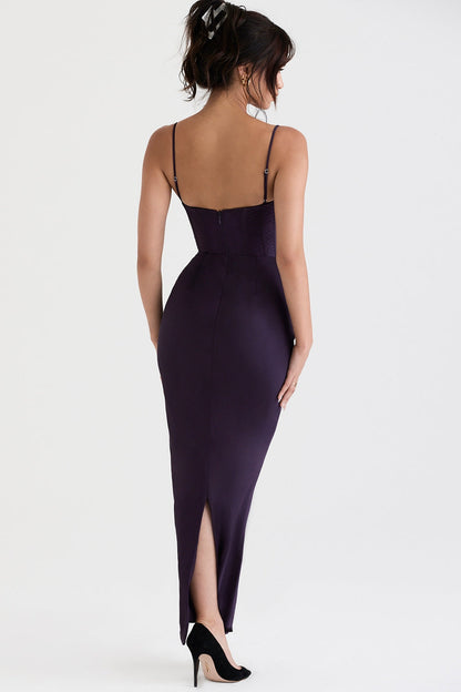 night shade corset maxi dress