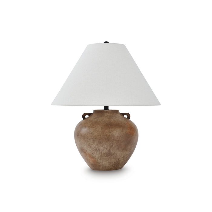 Front right view of Medium Lamps (20"-29") Beige Ferrilby Table Lamp