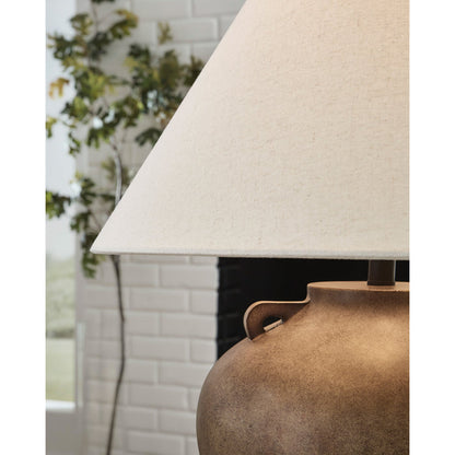 Detail view of Medium Lamps (20"-29") Beige Ferrilby Table Lamp