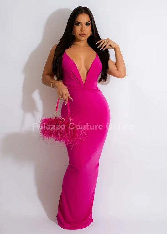 First Choice Maxi Dress – Elegant Pink Maxi Dress