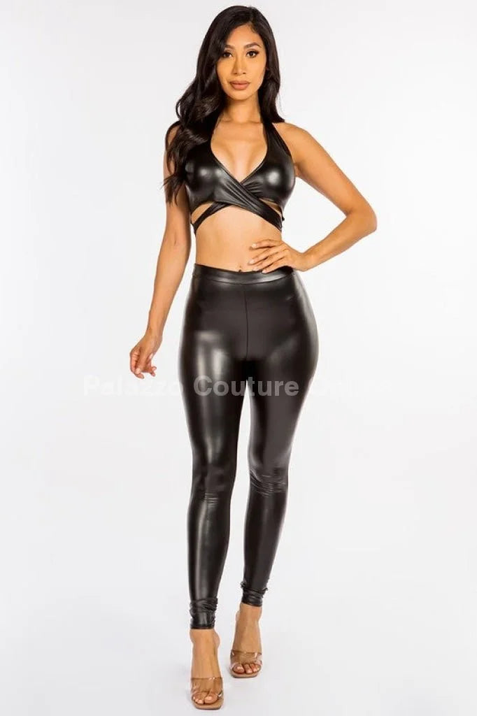 Follow me around Leggings Set Black