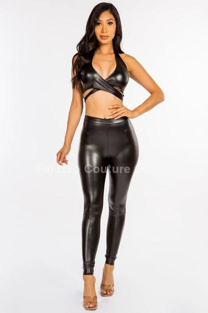 Follow me around Leggings Set Black