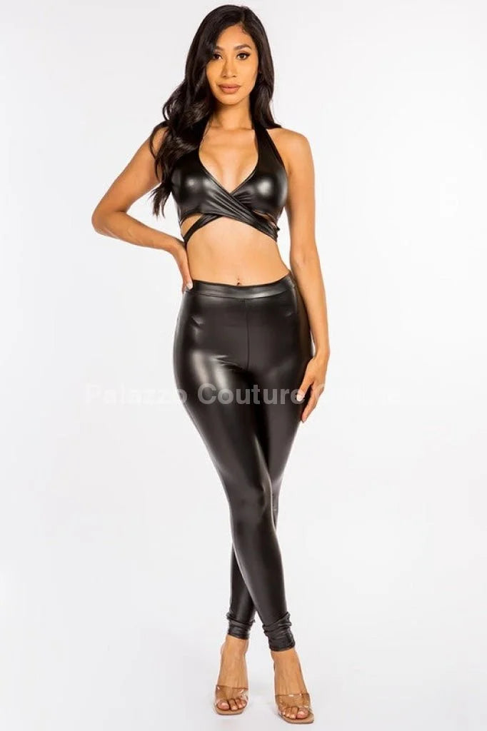 Follow me around Leggings Set Black