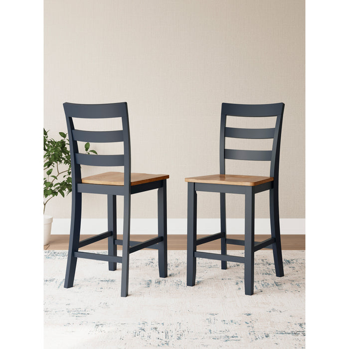 A room setting featuring Gesthaven Slate Counter Stool