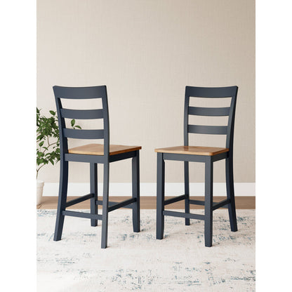 A room setting featuring Gesthaven Slate Counter Stool