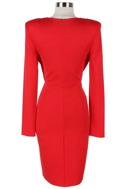 Girl of My Dreams Red Mini Dress with Embellished Bodice