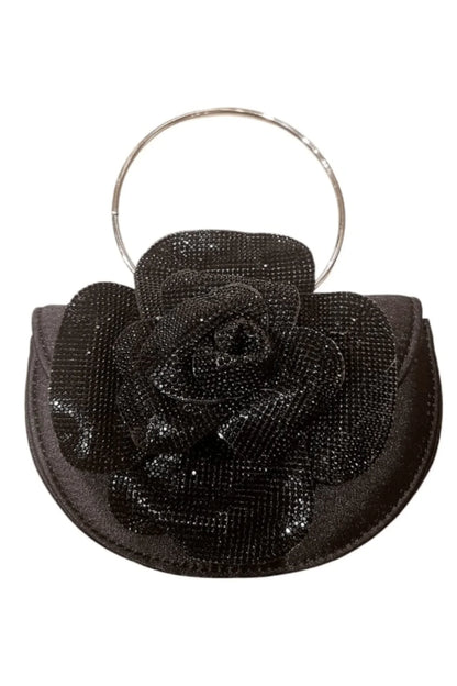 Glamour Rose Clutch(Black)