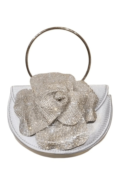 Glamour Rose Clutch(Silver)
