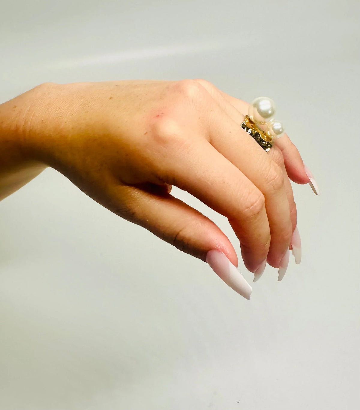 Gold Pearl Statement Ring – Pearl Majesty Ring (Gold)