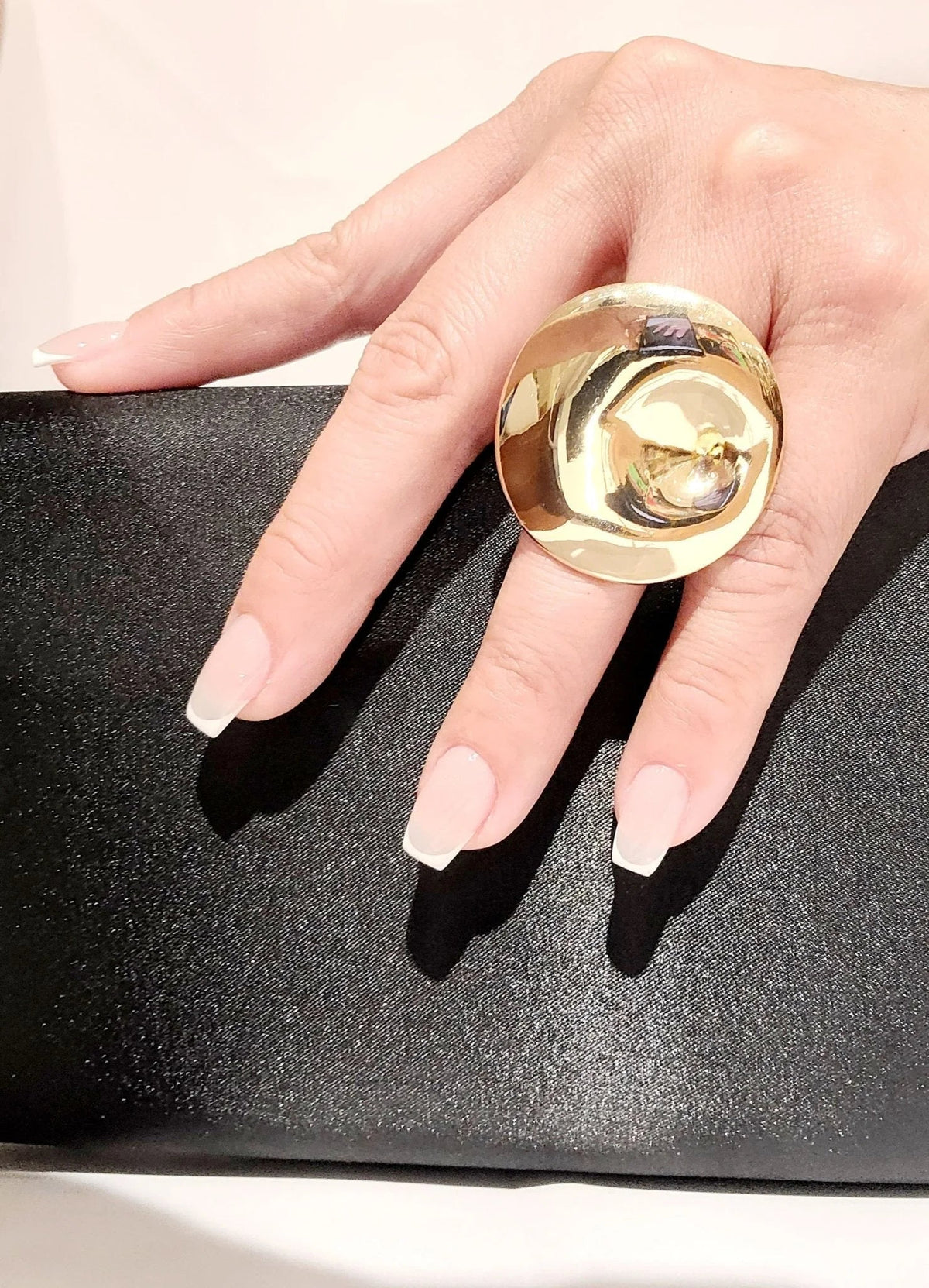Golden Mirage Gold Statement Ring with Sculptural Finish