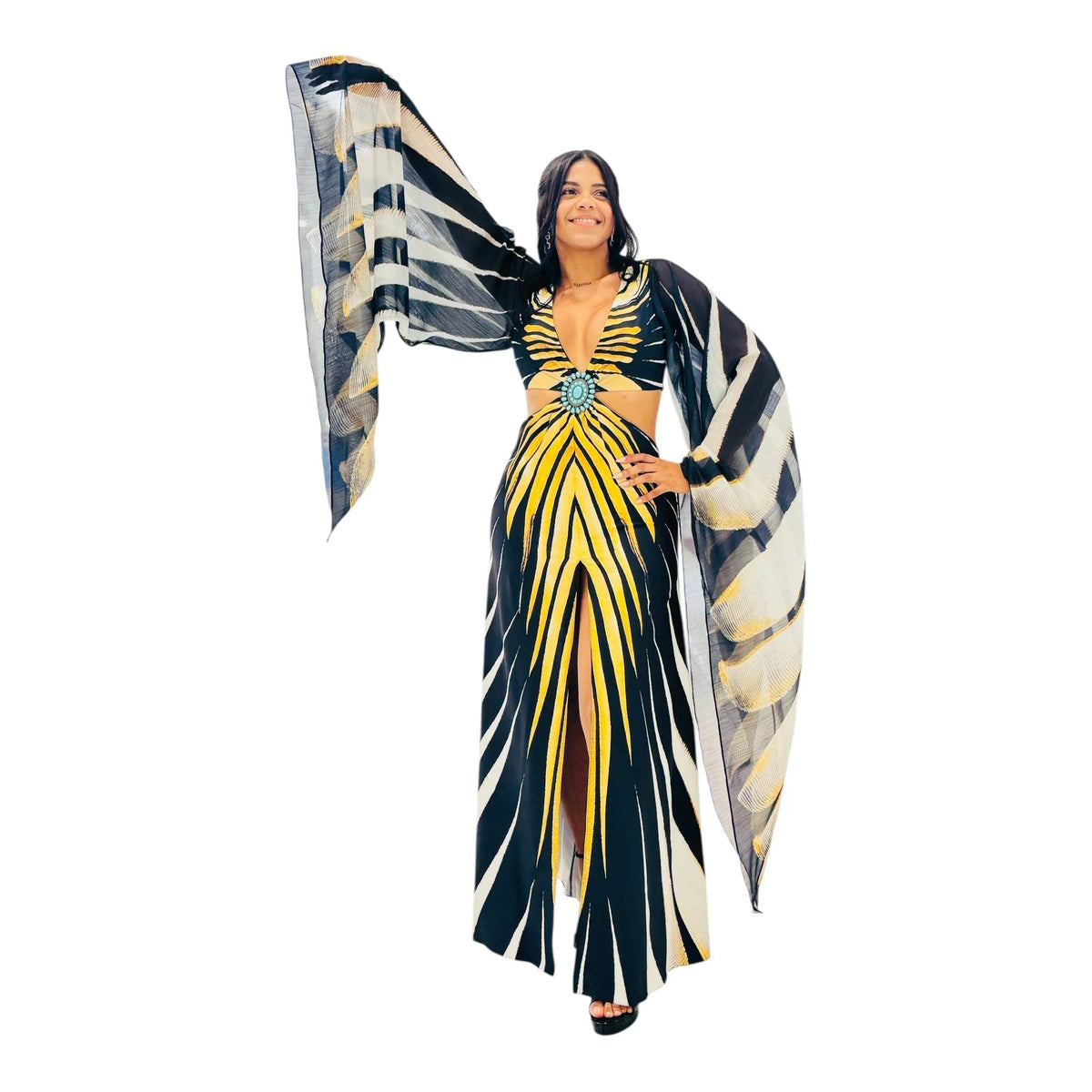 Golden Mirage Maxi Dress
