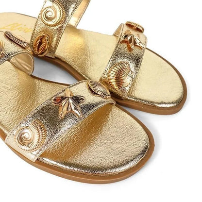 Golden SeaShell Bickley Sandals (Gold)