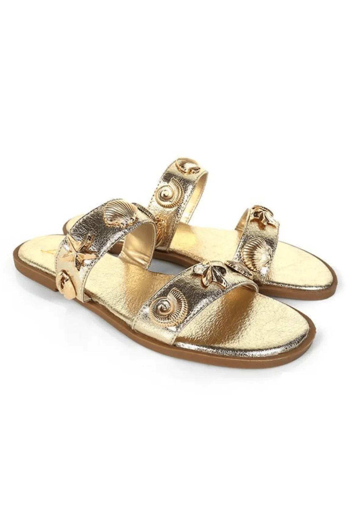 Golden SeaShell Bickley Sandals (Gold)