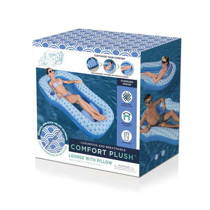 H2OGO! Comfort Plush Pool Lounge Float 70"