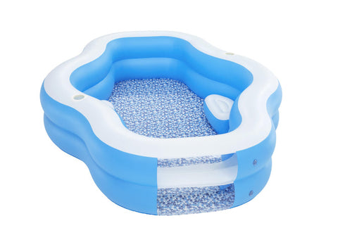 H2OGO! Splashview 8' Inflatable Family Pool With See-Through Window