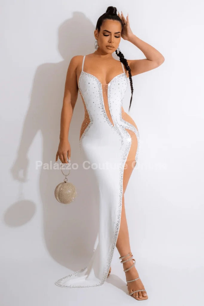 Half  Past Midnight Maxi Dress White