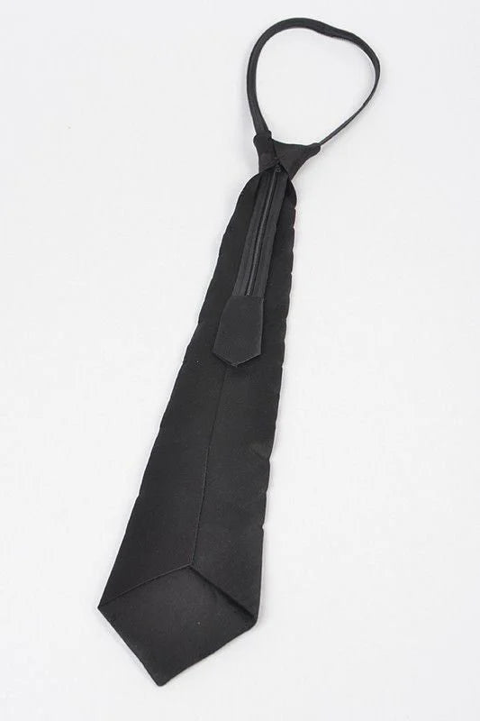Handmade Faux Pearl Necktie Necklace - Black