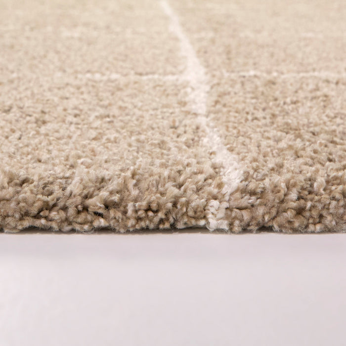 Side view of Hardin Beige 5x8 Abstract Area Rug