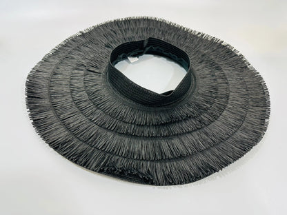 Black Sun Hat with Fringe – Vacation Vibes Essential