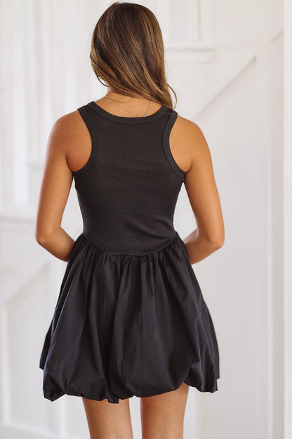 Just Stopping By Mini Dress - Black