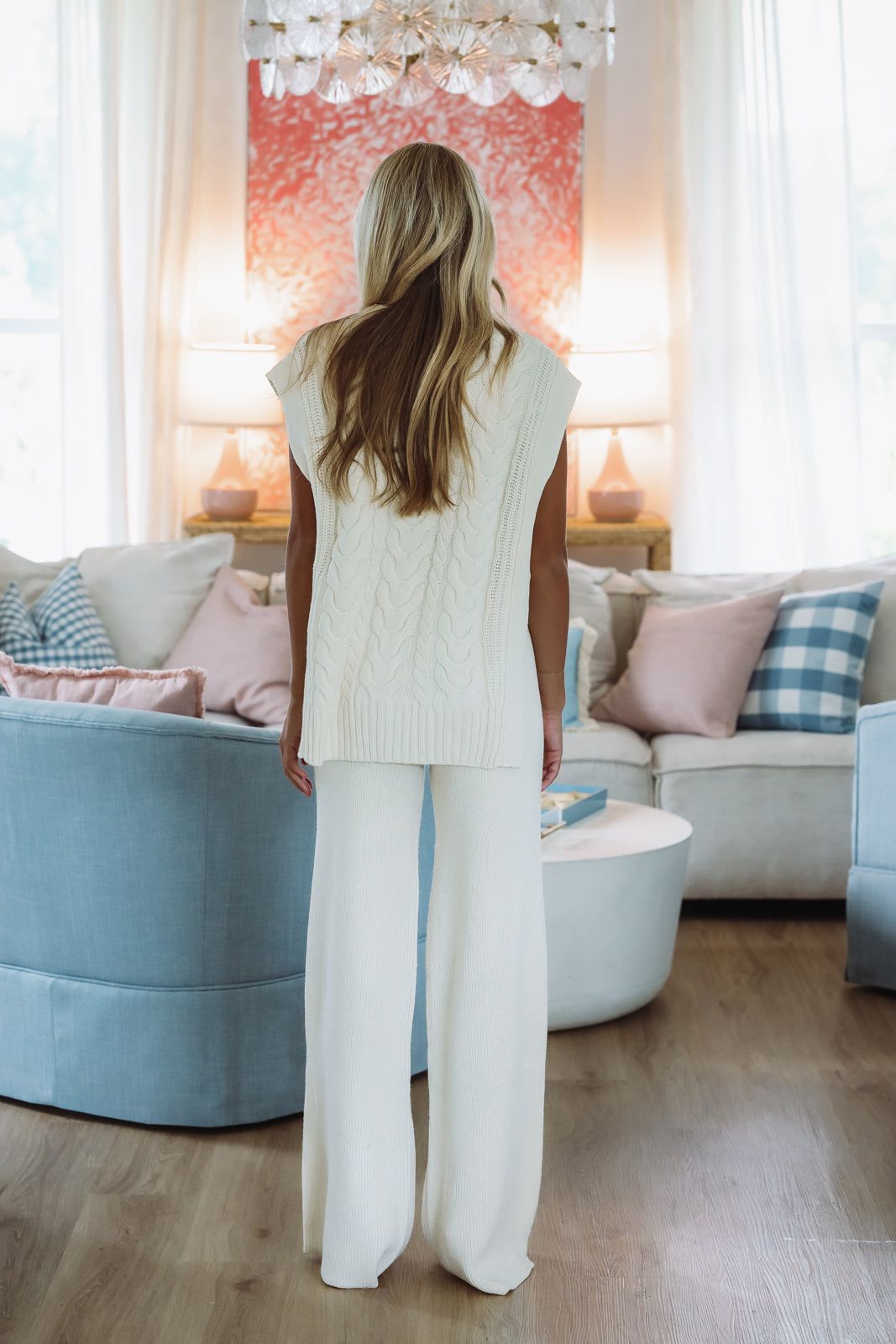 Clean Slate Top and Pants Set - Cream