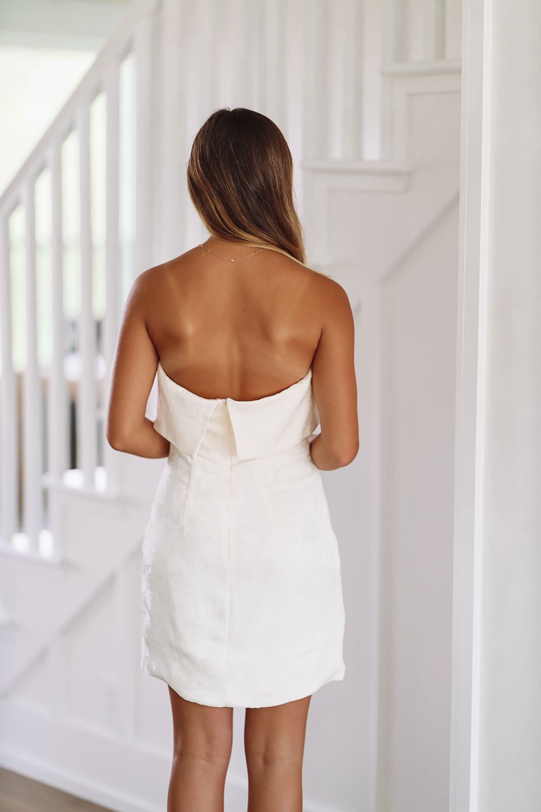 Take Me Out Mini Dress - Cream