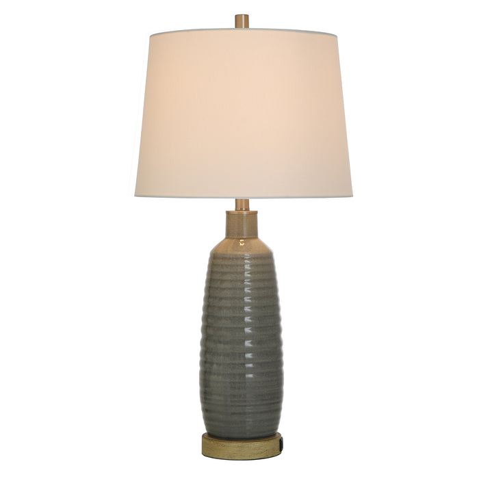 Front left view of Henri Gray Table Lamp