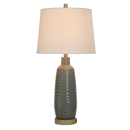 Front left view of Henri Gray Table Lamp