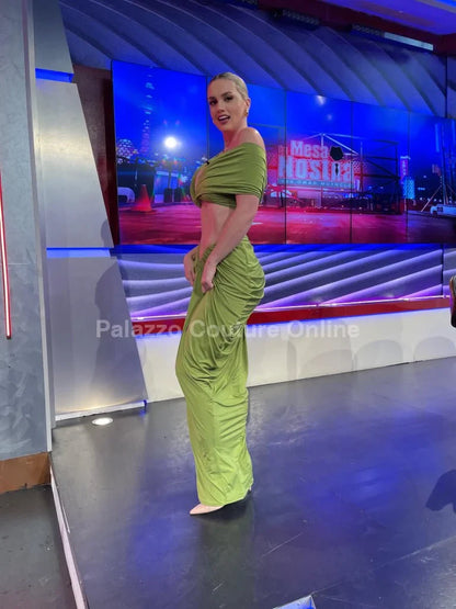 I Dream of Genie Ruched Skirt Set - Lime