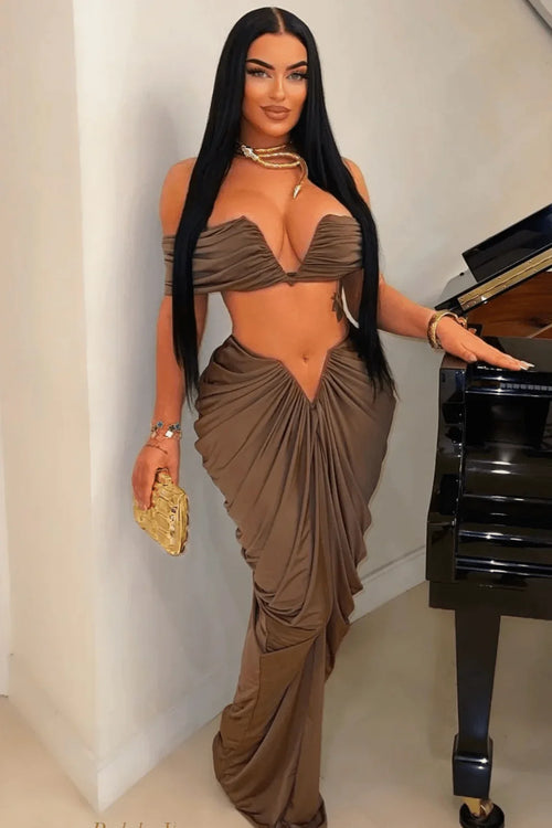 I Dream of Genie Skirt Set (Brown)