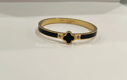 Imagine Clover Gold Bangle Bracelet