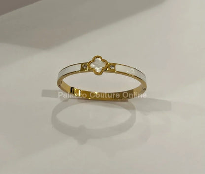 Imagine Clover Gold Bangle Bracelet