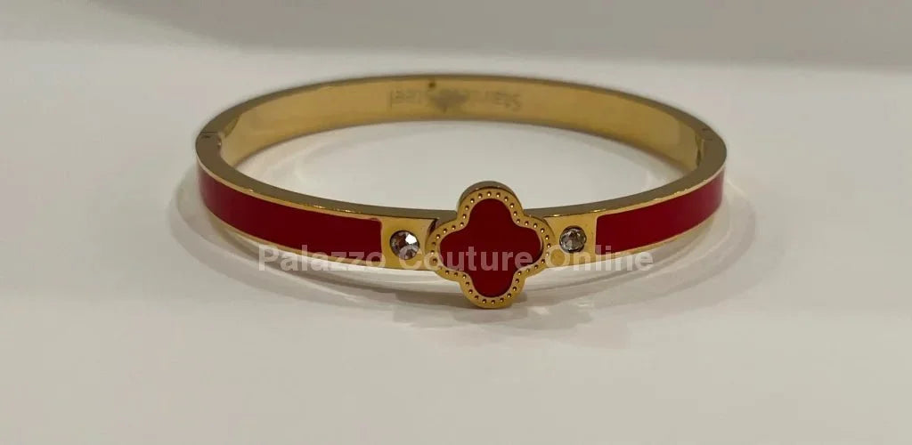 Imagine Clover Gold Bangle Bracelet