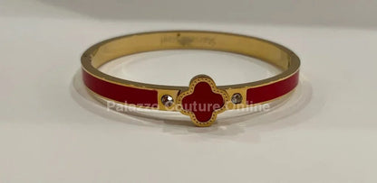 Imagine Clover Gold Bangle Bracelet