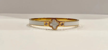 Imagine Clover Gold Bangle Bracelet