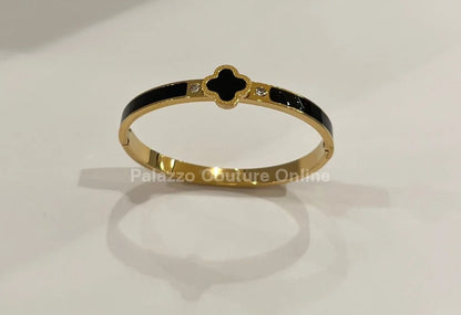 Imagine Clover Gold Bangle Bracelet