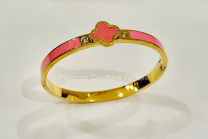 Imagine Clover Gold Bangle Bracelet