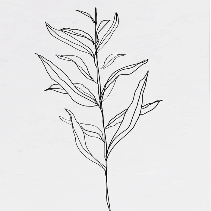 Swatch of the Ink Leaf V Wall Art