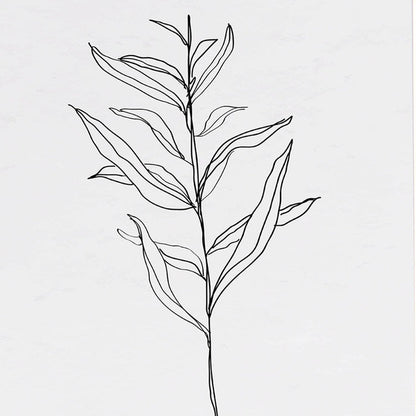 Swatch of the Ink Leaf V Wall Art