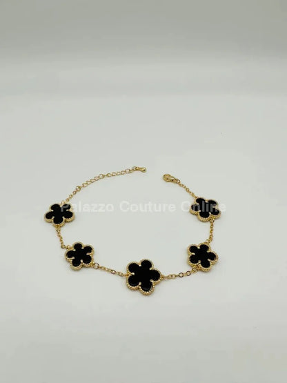 Inspiring Flowers That Last Forever Bracelet (Black)