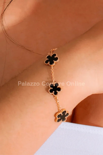 Inspiring Flowers That Last Forever Bracelet (Black)
