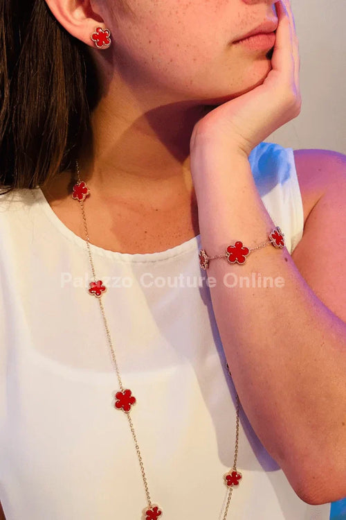 Inspiring Flowers That Last Forever Bracelet (Red)