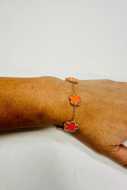 Inspiring Flowers That Last Forever Bracelet (Orange)